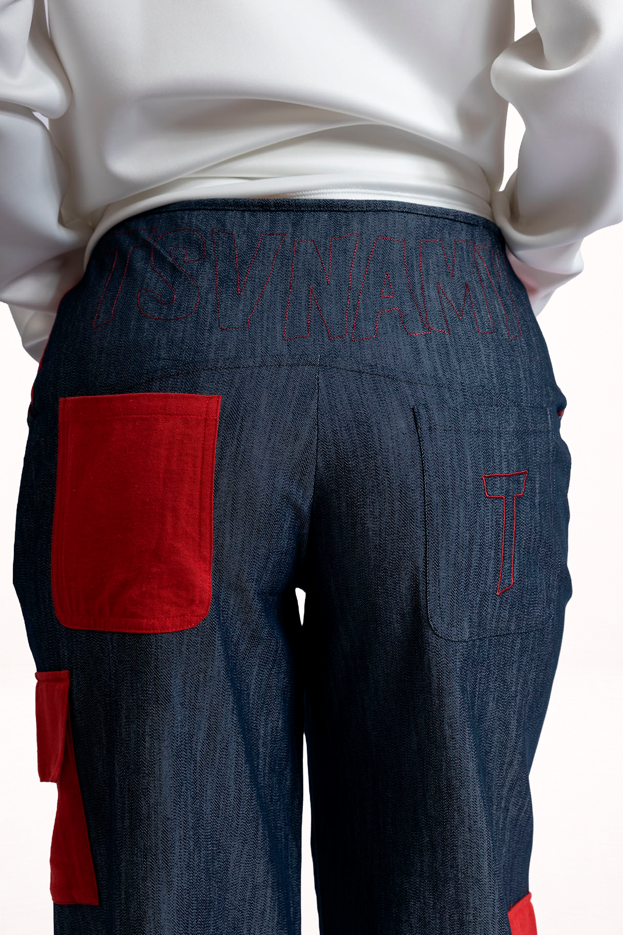 Denim Cargo Jeans