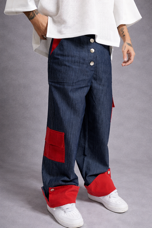 Denim Cargo Pants