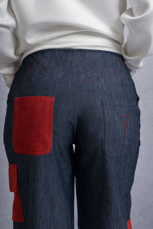 Denim Cargo Pants